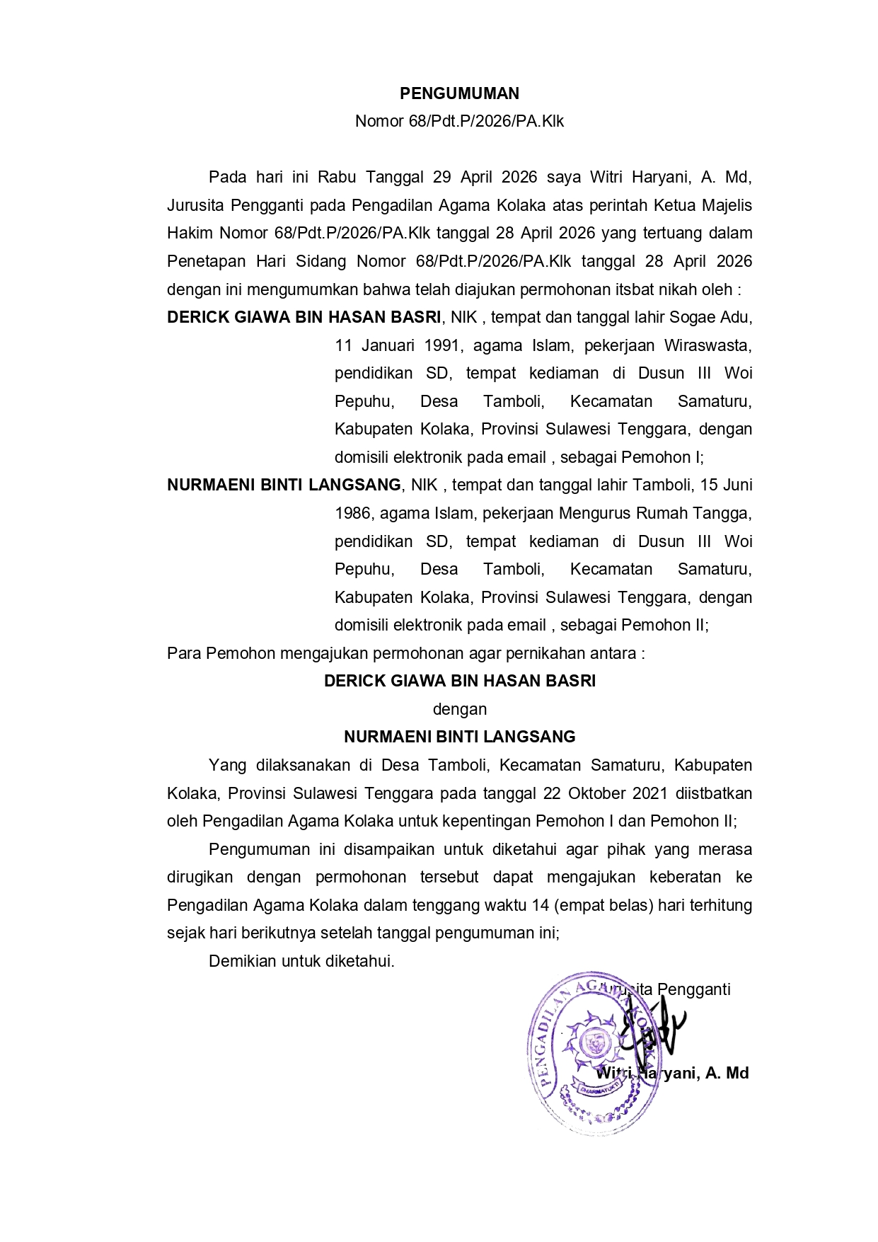68_Pdt.P_2026_PA.Klk - Pengumuman_page-0001.jpg