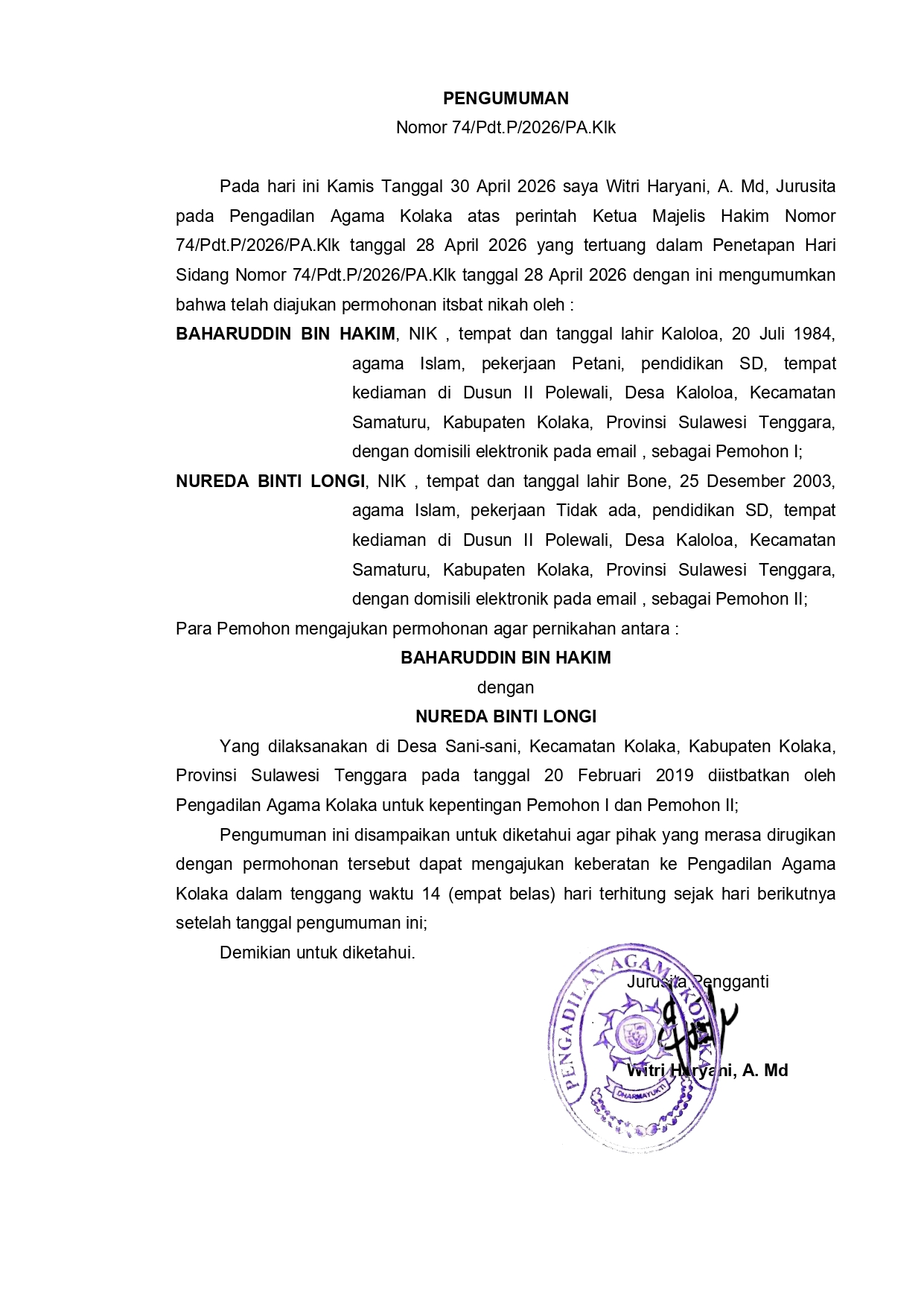 74_Pdt.P_2026_PA.Klk - Pengumuman_page-0001.jpg