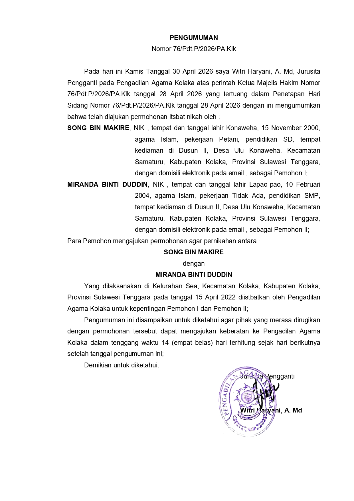 76_Pdt.P_2026_PA.Klk - Pengumuman_page-0001.jpg