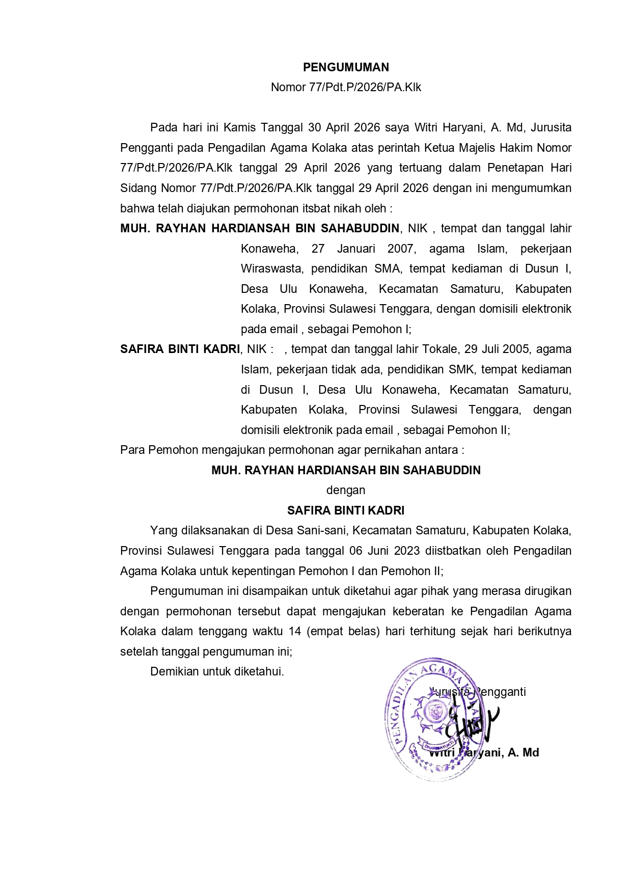 77_Pdt.P_2026_PA.Klk - Pengumuman_page-0001.jpg